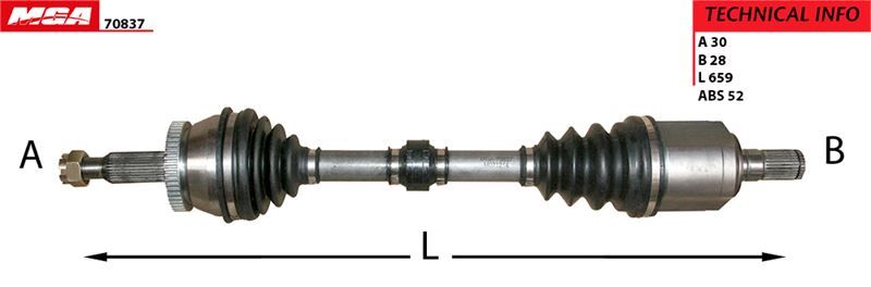 MGA-70837 Aks Komple Sol-(Abs'li)-(Hyundai Santafe 06/10 Dizel Otom.) 70837