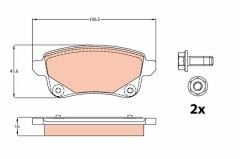 MGA-55716 ARKA DİSK FREN BALATASI RENAULT TALISMAN 15> MEGANE IV >15 SCENIC III 09>16 SCENIC IV 16>