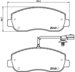 MGA-55146 ÖN BALATA MASTER III 2.3DCİ (2.10=>13=> MOVANO 2.3CDTİ (5.10=>14=> NISSAN NV400 2.3CDİ 11=> (410604386R)