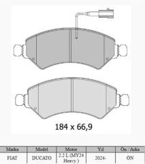 Ferbe- 00940 Fren Balatası Ön Wva Fiat Ducato 2.2 My24 Heavy 2024 -