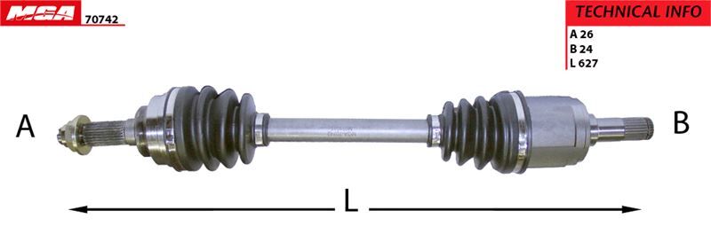 MGA-70742 Aks Komple Sol-(Mazda 323-Lantıs 95/98 1.8 Otomatik)