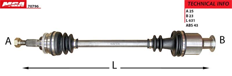 MGA-70796 Aks Komple Sağ-(Suzuki Swıft 04/10 1.3 DDiş)