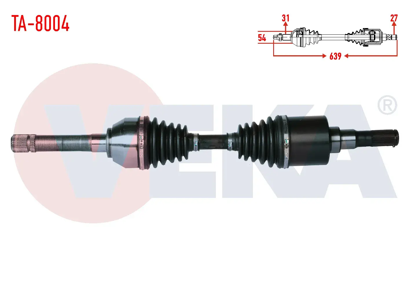 MGA-70770 Aks Komple Sağ-(TATA XENON 11/14) 266737750119