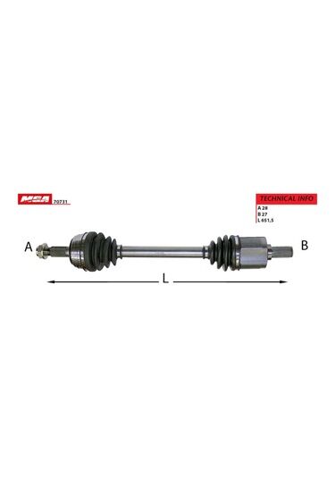 MGA-70731 Aks Komple Sol-(Honda Accord 98/02 Manuel)