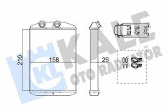 KALE 355105 KALORIFER RADYATORU RENAULT KANGO III 1.5DCI/MASTER III 2.3DCI 09->MERCEDES BENZ CITAN 12> BORUSUZ-APARATLI [BRAZING] [210X158X26]