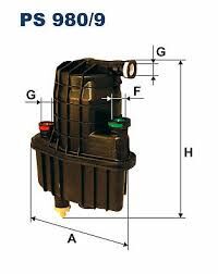 Fıltron Ps980/9 - Yakıt Filtresi Clio.3-Modus 1.5 Dcı Sensörlü