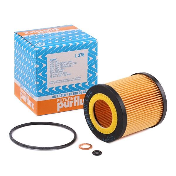 PURFLUX-L376 - Yağ Filtresi (Bmw M54/ N52/N53/N54/N55 E60/E70/E87/E90/E92) 11427953129