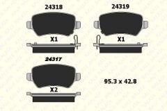KALE-23417 152 05 ANS ARKA FREN BALATASI MONDEO IV CA2  07>14 S-MAX 09> 06> S-MAX 09> KUGA I 08>12 GALAXY III 06> VOLVO