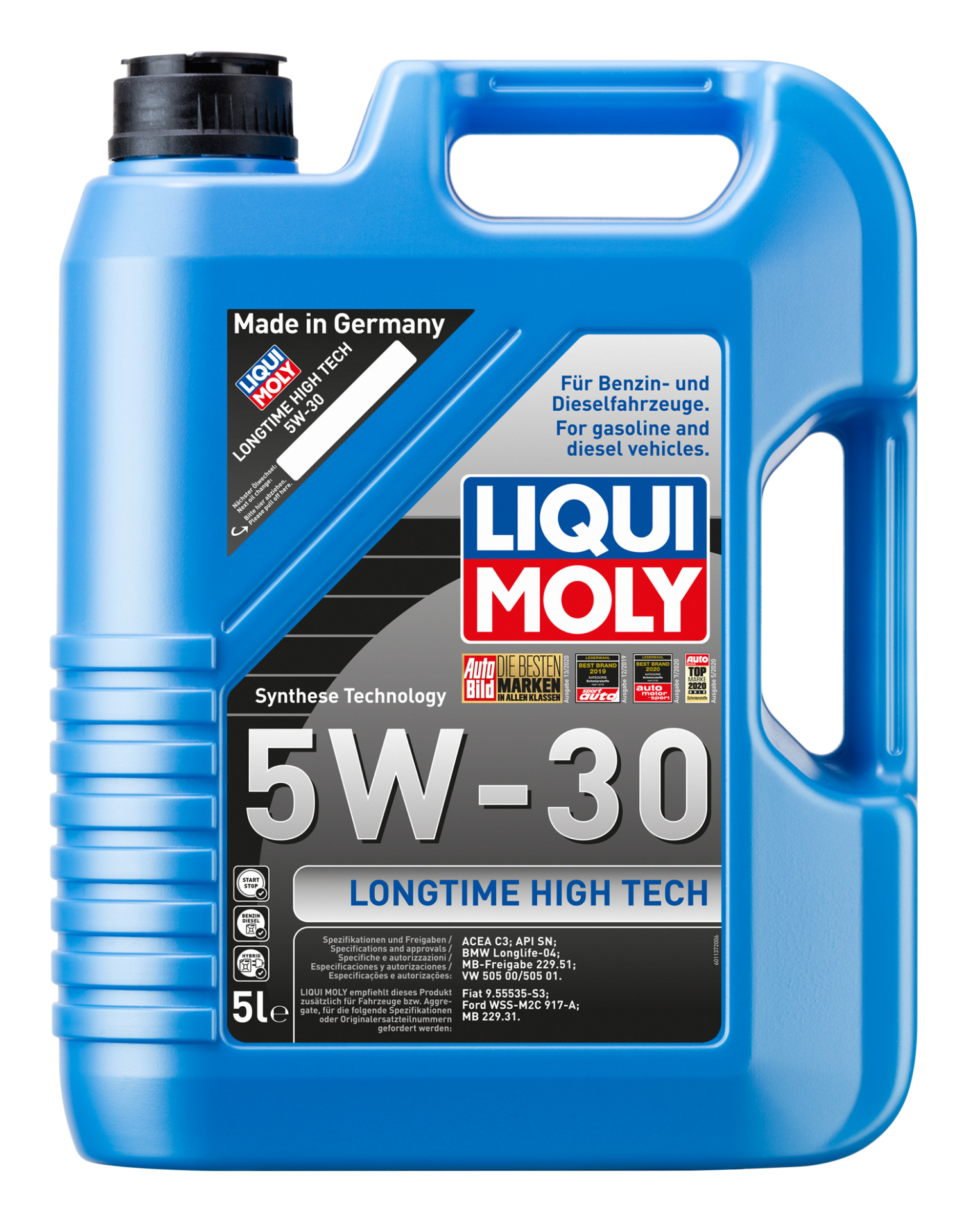 LIQ-9507 - Motor Yağı Longtime High Tech Dpfli 5W30 5 Litre Acea C2/ Acea C3/ Api Sp Bmw Long.-04 M.B 229.5 1 4B5L