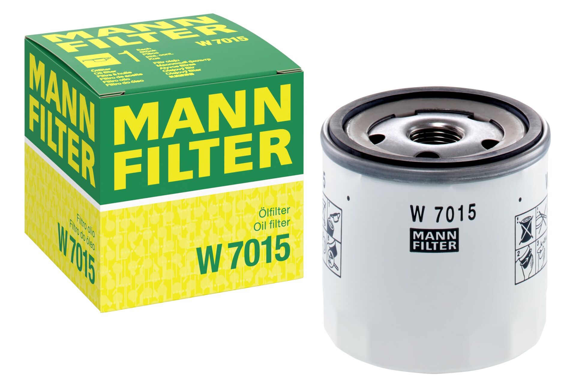 MANN-W7015 - Yağ Filtresi (Ford Focus - Mondeo - Fiesta 1.6 Benzinli 04-) (/Mazda 3-5) (Volvo S40/V50/C30/560/580/Xc60/V70/Xc70 (05-) (B41 LR096524-C2Z21964