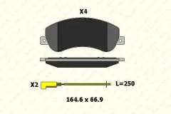 KALE 2448418505ANS ÖN FREN BALATASI TRANSİT V347 06> 155PS ARKADAN ÇEKER 11> VW AMAROK 2.0 TDI 10> FİŞLİ 6C112K021AB
