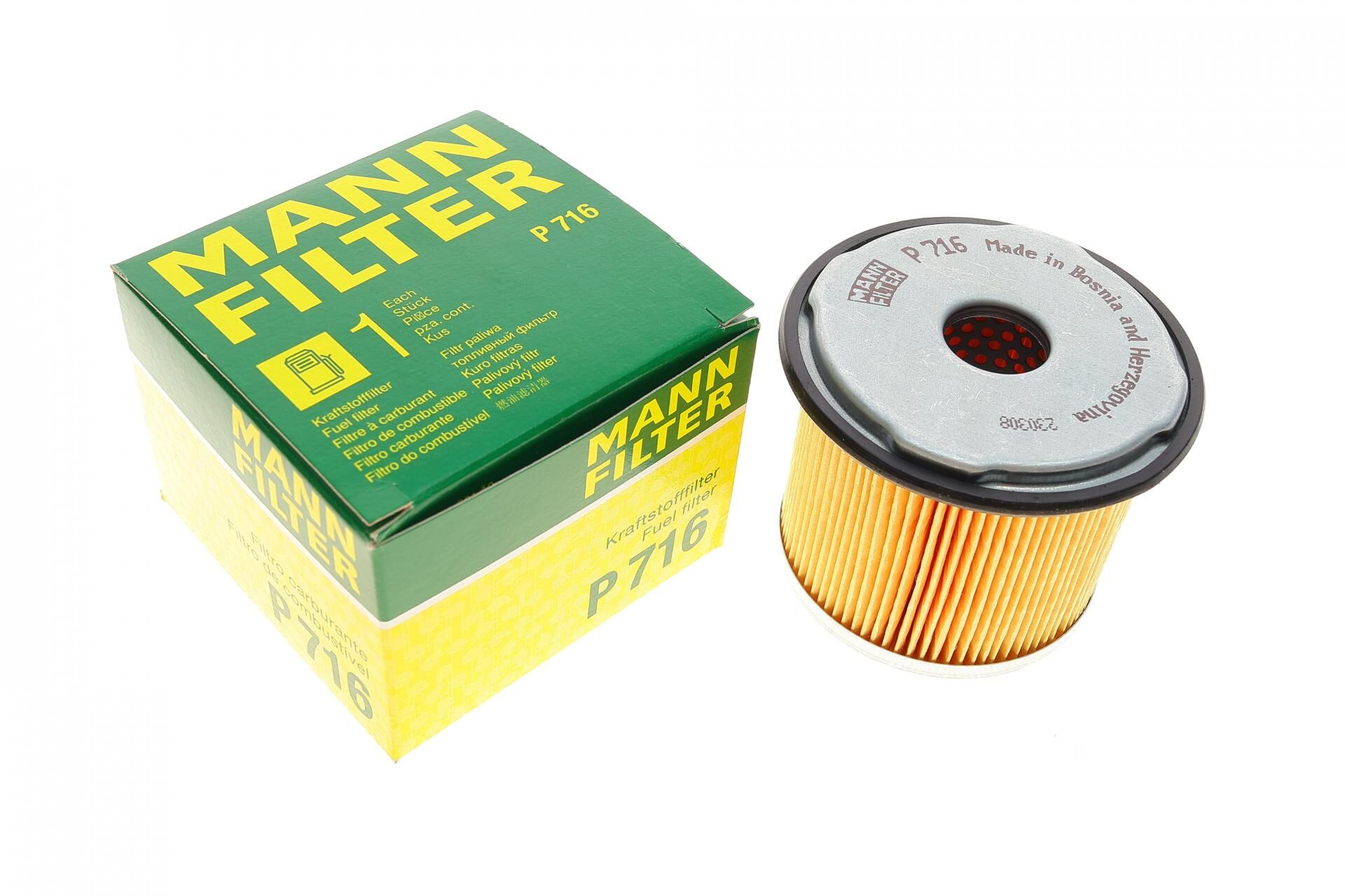 MANN-P716/1X - Mazot (Yakıt) Filtresi Kangoo 1.9 F8Q Megane I 1.9 F9Q Dacia Pick Up 1.9 F8Q 7701043620