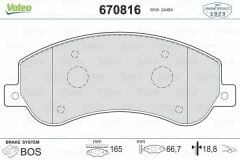 VALEO 670816  ON FREN BALATASI TRANSIT V348 06>14 A.CEKER 11 /> VW AMAROK 2.0TDI 10> (FİŞLİ) 6C112K021B9A-1371402-2H0698151