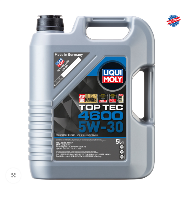 LIQ-2316 - Motor Yağı Top Tec 4600 5W30 5 Litre (Opel Dpfli Dizel + Benzinli) Acea C2 Acea C3 Api Sp M.B Ov040 1547