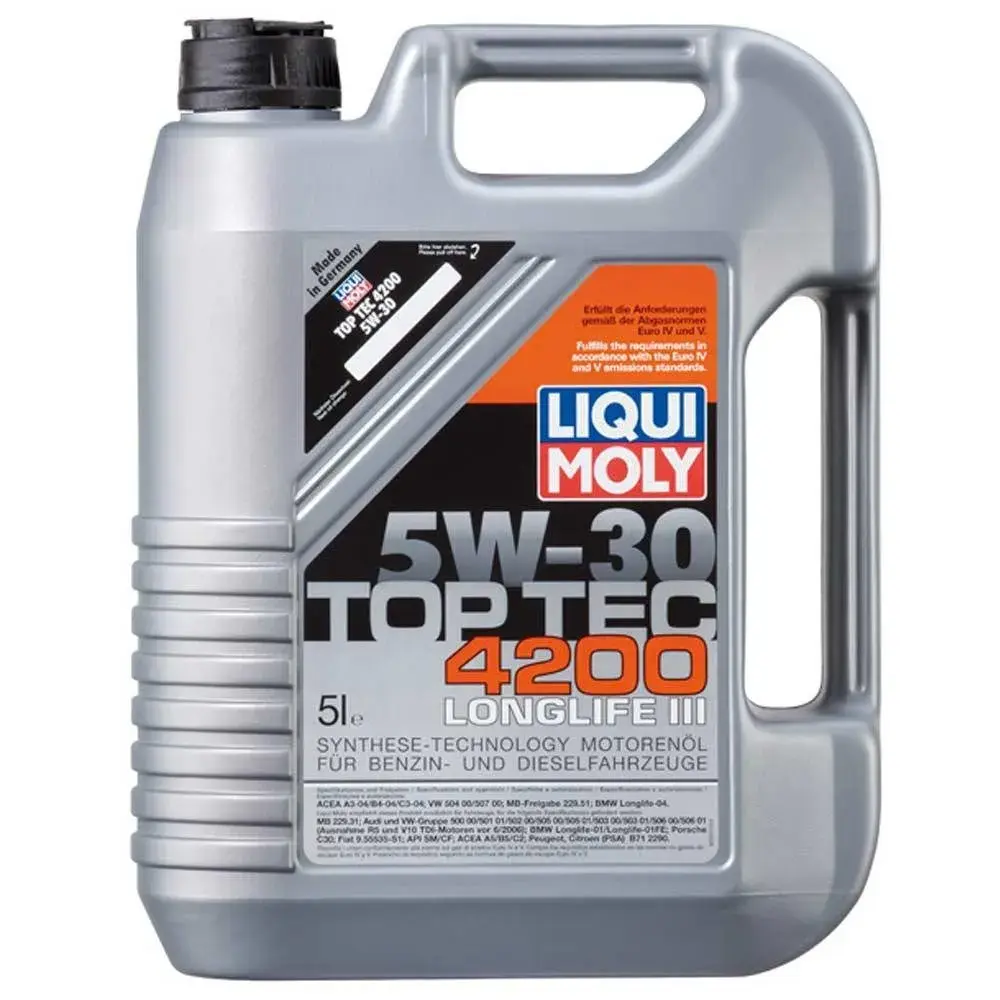 LIQ-8973 - Motor Yağı Top Tec Tam Sentetik 4200-5W30 5 Litre (V W Bmw Mercedes Opel Dpf Li Benz+Diz) 4B5L