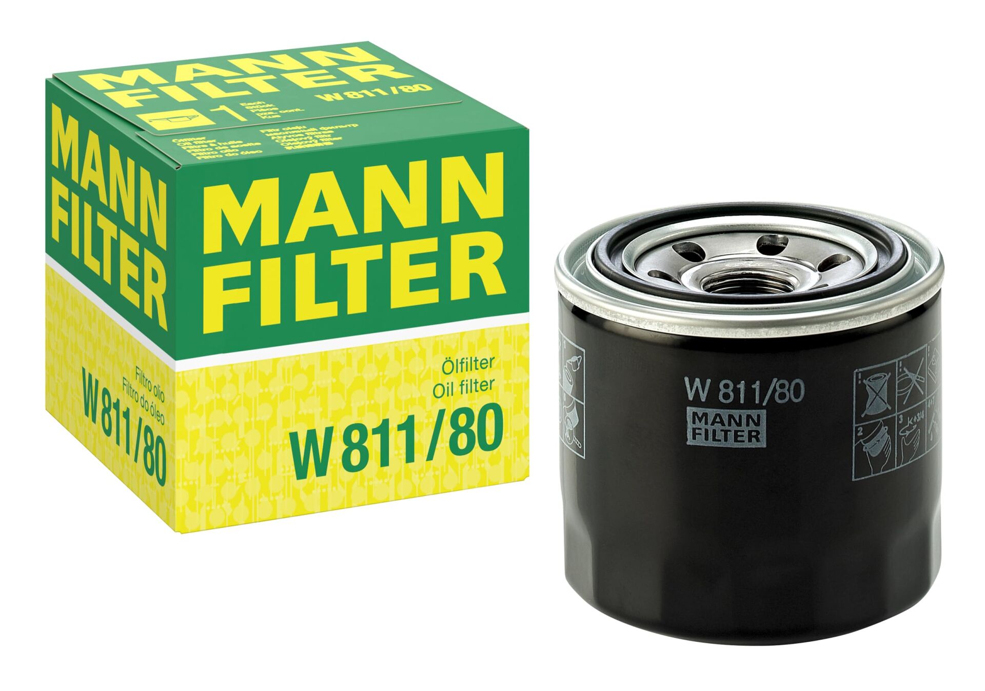 MANN-W811/80 - Yağ Filtresi Accent Era Blue Getz Elantra Cerato Rio Ceed Hyundai Kia Tum Benzinli Araclar 2630035504-2630035503-2630035501