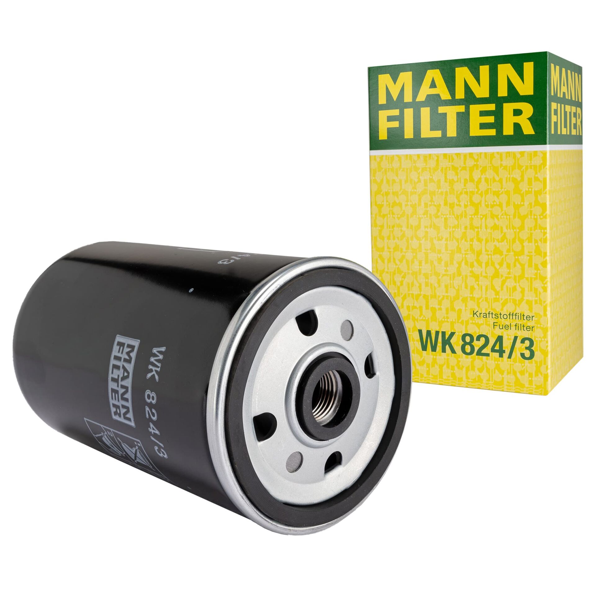 MANN-WK824/3 - Filtre Mazot (Yakıt) (Geniş Delik)-(Hyundai Accent-Era 06/11/Getz 06/10/i30 12//i20 12//ix35 10// Santafe 06/10/Sonata 05/11/140 1 319222B900-319222R900