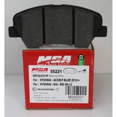 Mga-55221  Balata Fren Üstten Delikli- Hyundai Accent Blue 12/14/İ20 12//Kia Rio Cerato 581011Ra00-581011Ra05-581011Wa35