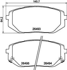 Mga 56606 Fren Balatası Ön Hyundai Tucson 2020-/Kia Sportage 2020- 58101Gıa60-58101N7A10-58101N9A10-