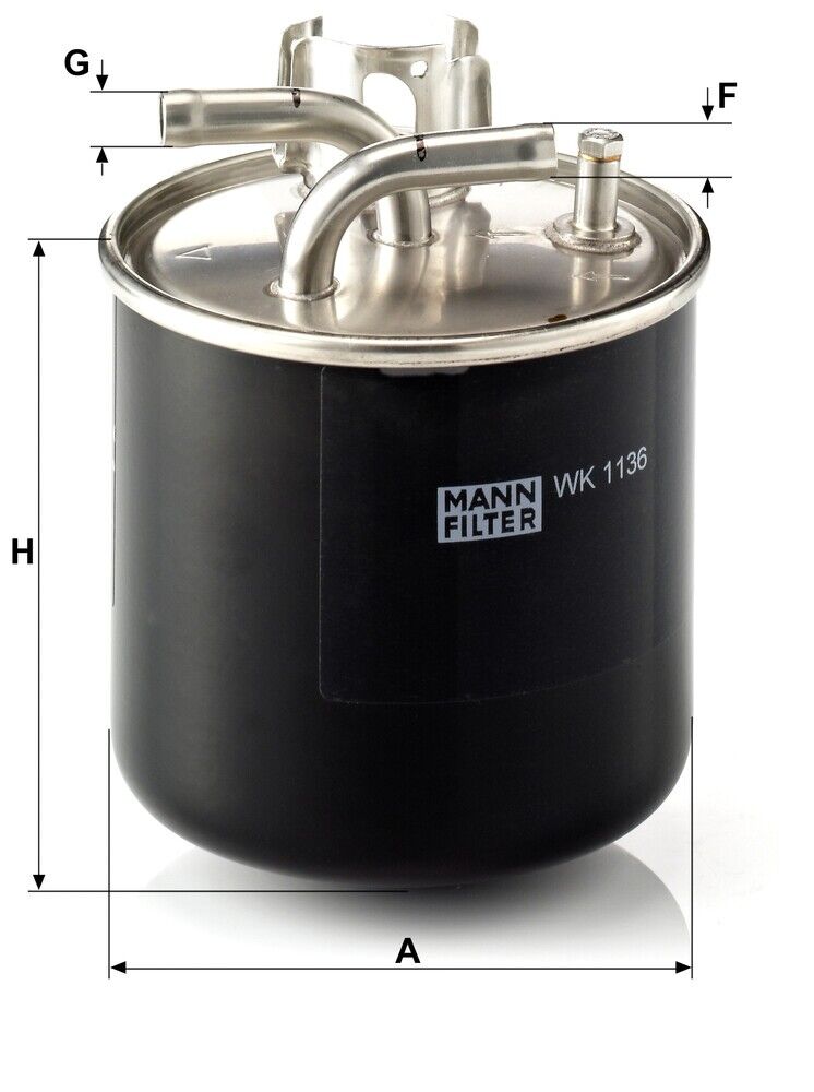MANN-WK1136 - Yakıt Filtresi (Audi A8 3.0Tdi 08-) 057127435C