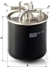 MANN-WK1136 - Yakıt Filtresi (Audi A8 3.0Tdi 08-) 057127435C