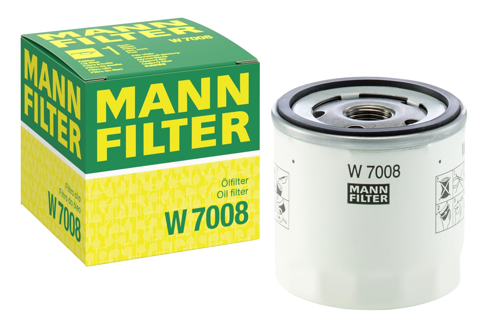 MANN-W7008 - Yağ Filtresi (Ford Fiesta Focus Benzinli 98- Mondeo 07-) EM5G 6714 AA-BM5G 6714 AA-7S7G 6714