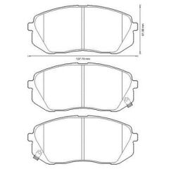 Mga 55243 Ön Fren Balata Hyundai İx35 2.0L D4Ha Crdi Dizel (136Hp) 10-15 / Kia Sportage 2.0L D4Ea D4Ha Dizel 06-15 581011Da50-581012Sa70-581010Za00