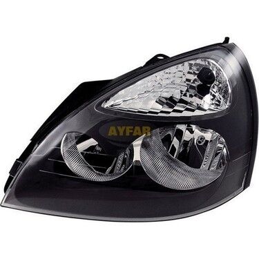 Ayfar 202261 Far Motorlu Sol (Siyah Çerçeveli) Renault Clio (01-05)