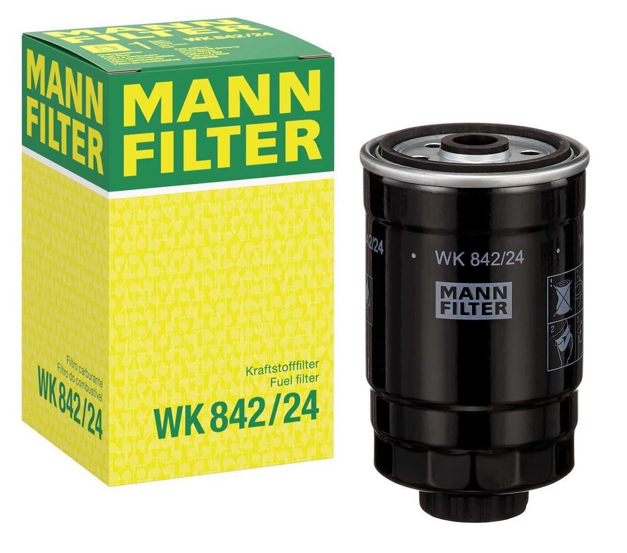 MANN-WK842/24 - Yakıt Filtresi (Cadillac Bls 1.9 D 06-) 12762671