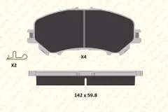 Kale 2206516714  Ans Kd11 Balata Ön Qashqai II Suv-X-Traıl 3 (III)-Rogue II Suv 410601596R-D10604Ca0A-
