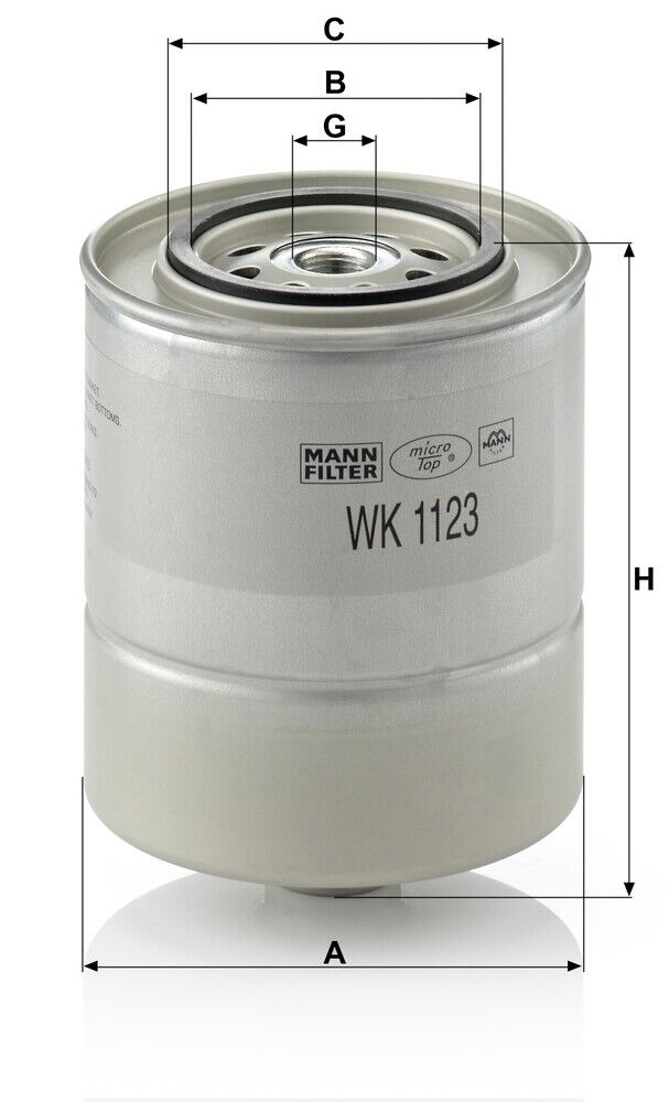 MANN-WK1123 - Yakıt Filtresi - Bmw 3 (E30) 324 D-63 Kw/86 Ps-M21 D24-(85-90) 13322243018