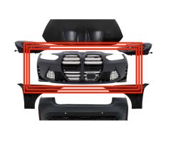 BMW G20-G80 M3 DÖNÜŞÜM İÇİN ÖN TAMPON SETİ (PANJURLU)