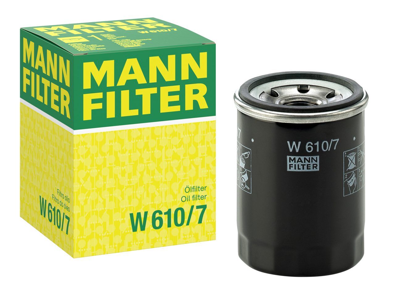 MANN-W610/7 - Filtre Yağ-(Hyundai Atos 03/08/i10 08//i20 08/12/i20 14/1.0-1.1-1.2 Benzinli/ Mitsubishi Asx 1.8-2.0 Mivec/L200 2.4 Di- 2630002751-2630002750