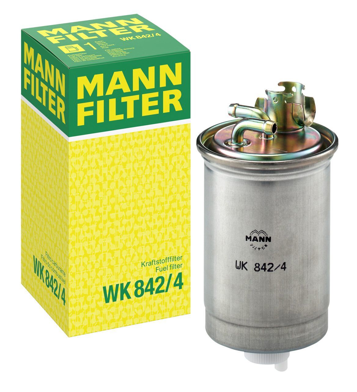 MANN-WK842/4 - Mazot (Yakıt) Filtresi (Vw Golf 77-98 Lt 83-96 Passat 81-97 Polo 82-94 Transporter 95-04) 1H0127401C-1H0127401G-191127401A