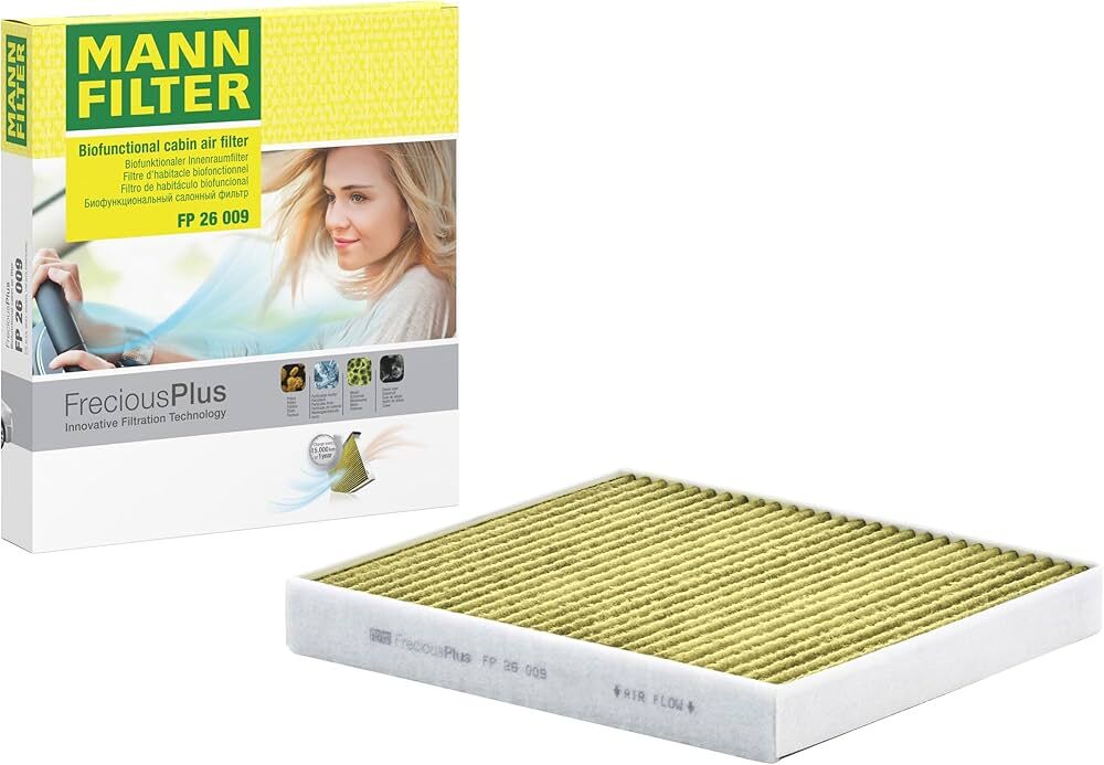 MANN-FP26009 - Polen Filtresi-Anti Alerjen (Vw Crafter 13-Golf 13-Passat 15-Audi A3 17-Seat Leon 13-Skoda Octavia 13-) 5Q0818653-5Q0819653