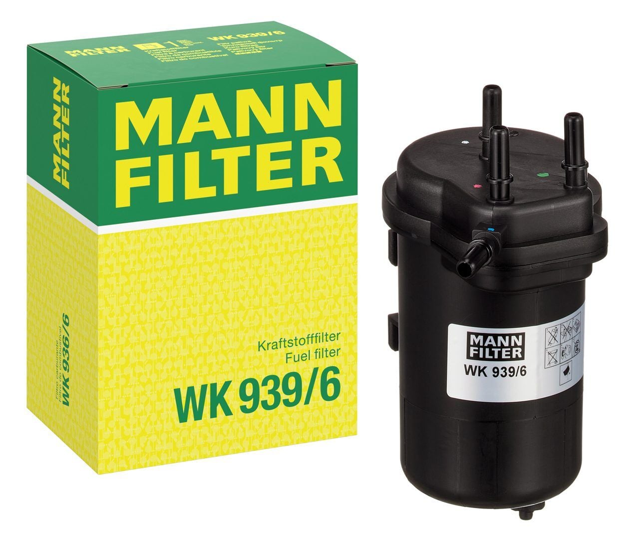 MANN-WK939/6 - Mazot (Yakıt) Filtresi Clio II Kangoo Symbol Thalia Juke F15 Micra III K12 Note E11 1.5 K9K 7701062190-164001540R-1640100Q0D