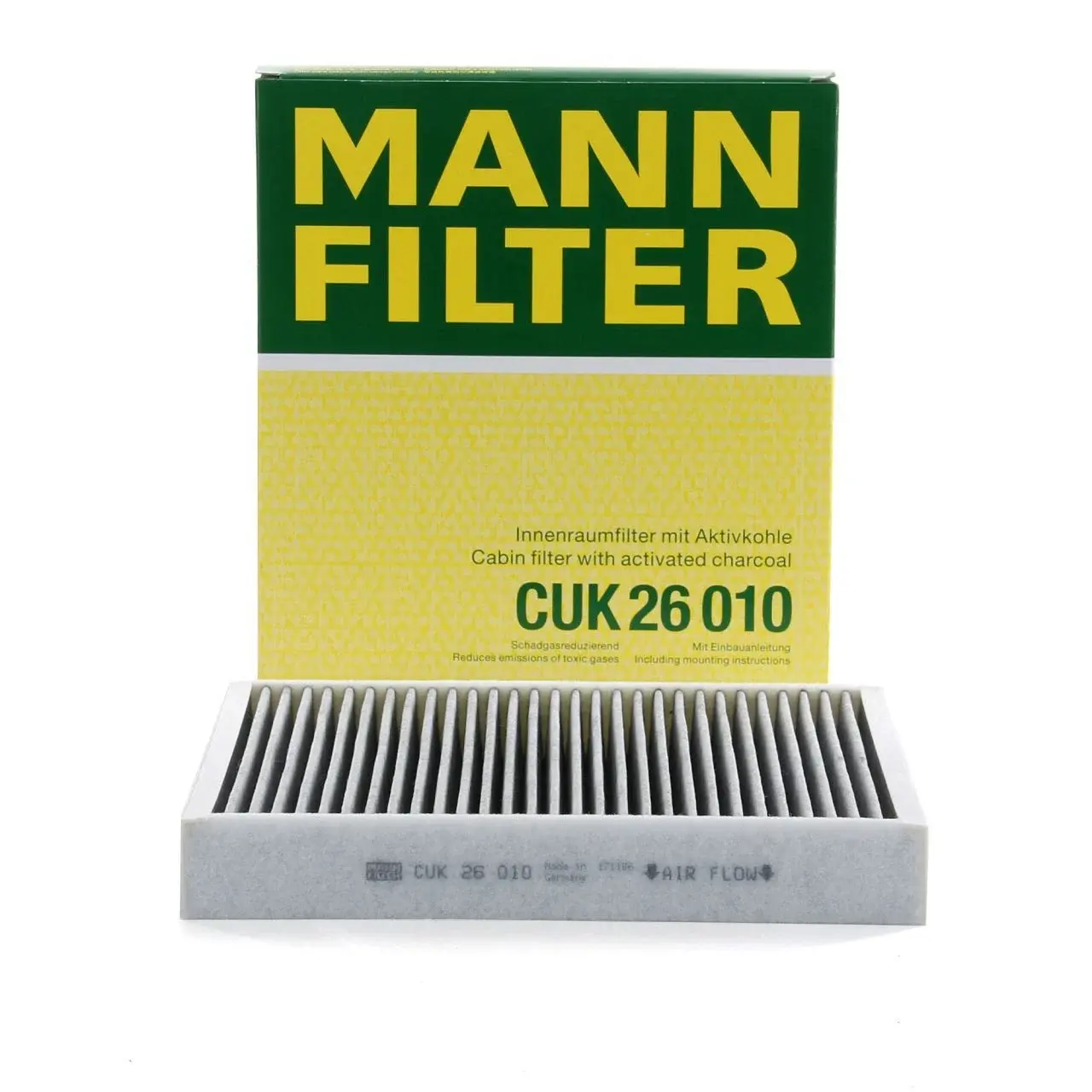 MANN-CUK26010 - Polen Filtre-Karbonlu-256X224X36 (Vw Polo 10-20 Audi A1 11-18 Seat Ibiza 09-17 Skoda Fabia 09-15) 6R0819653