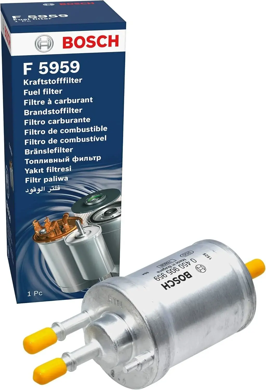 BOS-0450905959 Yakıt Filtresi-6.6 Bar (Vw Amarok 10-Caddy 11-Golf 04-14 Polo 10-Audi A3 04-13 Seat Leon 06-13 Skoda Octavia 04-13) - 1K02010510