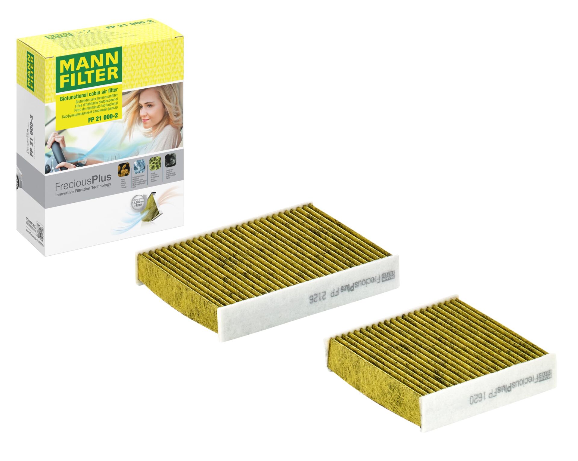 MANN-FP21000-2 - Kabin (Polen) Filtresi Citroën C3 II (Sc) 1.0 Vti 68-50 Kw/68 Ps - 2008- 2012- 1609428080 6447.VY