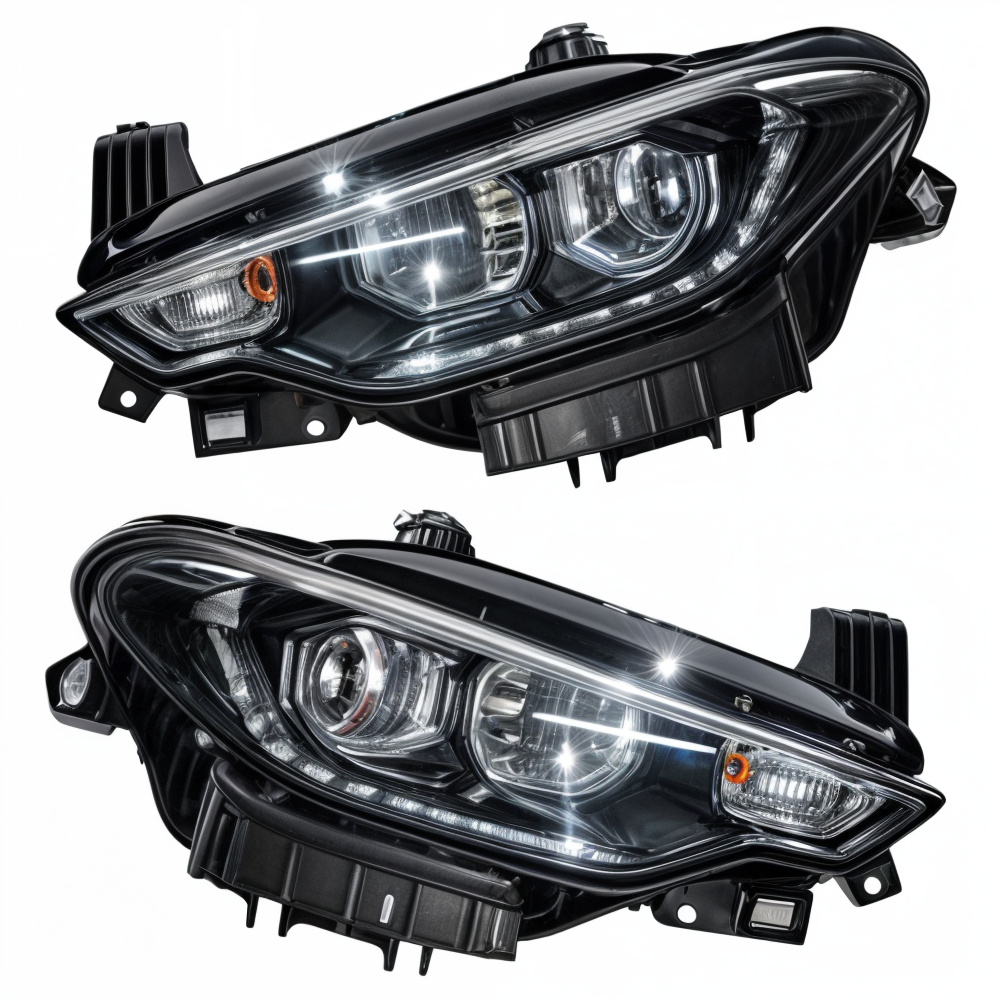 Ayfar  / Fiat Egea Sağ Sol Far Siyah Motorlu Ledli HB-Sw-Sedan  51984489  -  52145159