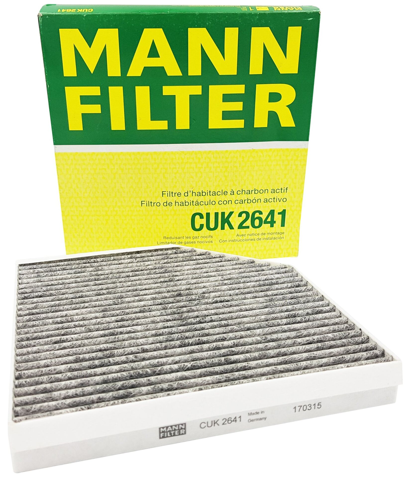 MANN-CUK2641 - Polen Filtresi Karbonlu AUDI A6- A7- A8 2.0-2.8-3.0 FSI-TDI 2011=> 4H0819439