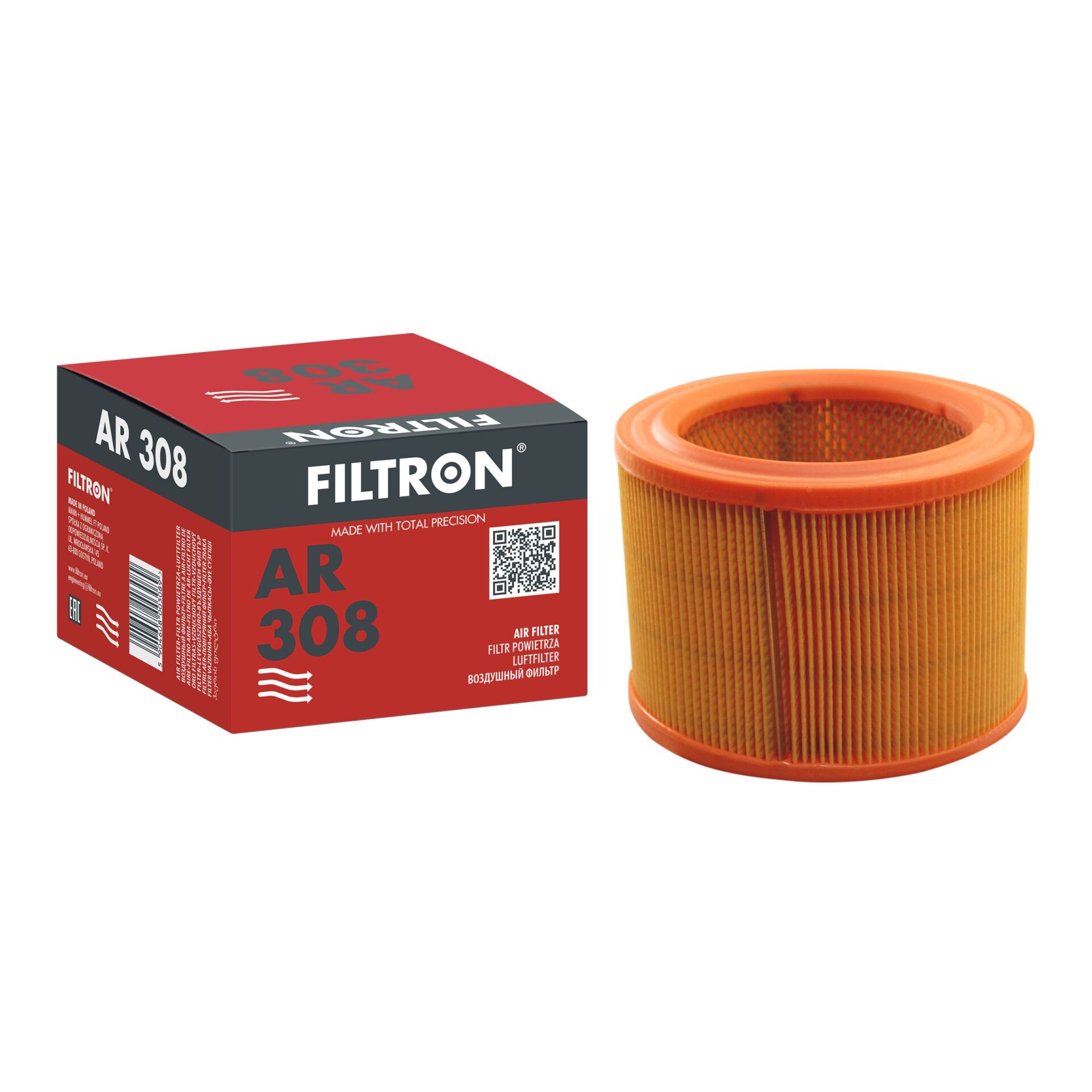 FILTRON-AR308 - Hava Filtresi (Citroen Berlingo 96-/ Peugeot P306 98-01/Partner 96-/ Xsara 97-00 1.8D-1.9D) 1444F5-144484-1444G0-1444G1