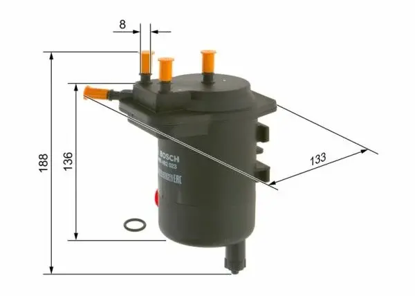 BOS-09864B2023 Yakıt Filtresi Clio II Kangoo Symbol Thalia Juke F15 Micra 3 (III) K12 Note E11 15 K9K - 7701061576