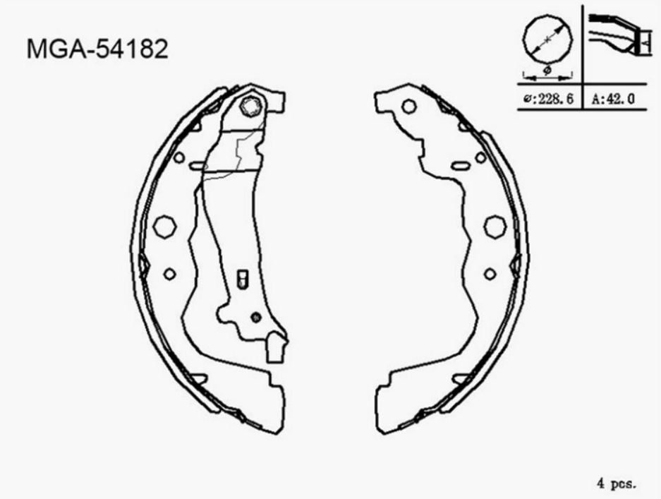Mga 54182 Arka Pabuç Balata Kangoo 08> Express 21> Zoe 14> Clio IV 12> Captur I 13> Symbol 3 (III) 13> Logan II 12---- 6001549703-7701210109