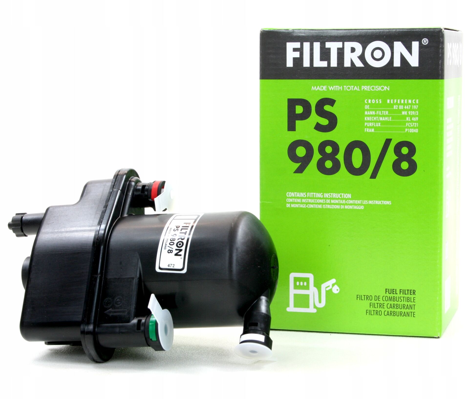 FILTRON-PS980/8 - Mazot (Yakıt) Filtresi Kapali Tip Clio III Modus 1.5 K9K 164000890R 8200447197