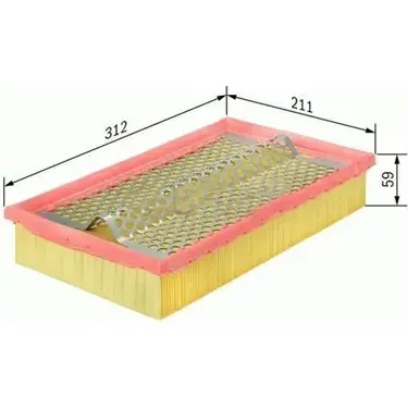 Hava Filtresi / Vw Sharan-Seat-Alhambra / 7M0129620A-1017035-95Vw9601Bc