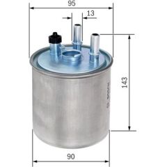 BOS-F026402081 Filtre Yakıt (Renault Kangoo 1.5Dcı 08 - Laguna 3 (III) 1.5Dcı - 2.0Dcı 08-) - 7701478277