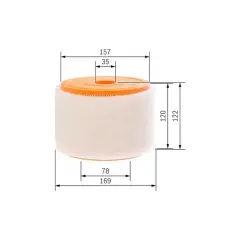 Hava Filtresi Audi A6 2,0Tdı (2011>) / 4G0133843K-F02640289