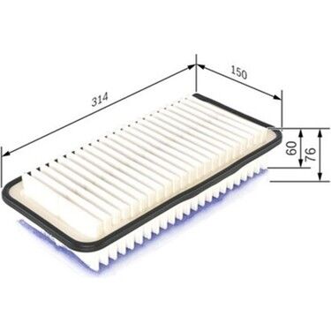 BOS-F026400143 Filtre Hava-(Toyota Yaris 1.4 D4D 06/11 Yaris 1.4 D4D 12/ Rav4 2.0 D4D 15/ Avensis 1.6 D4D 15/ Verso 1.6 4D4 13/ Dizel) - 1780100020