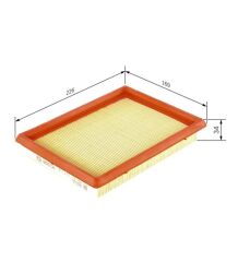 BOS-1457433274 Filtre Hava-(Honda Civic 96/00 1.4/Primera-P11 96/00/Almera 95/00/Legacy 89/94/Juke 11/13 1.6 Benzinli) - 17220-P2A-005